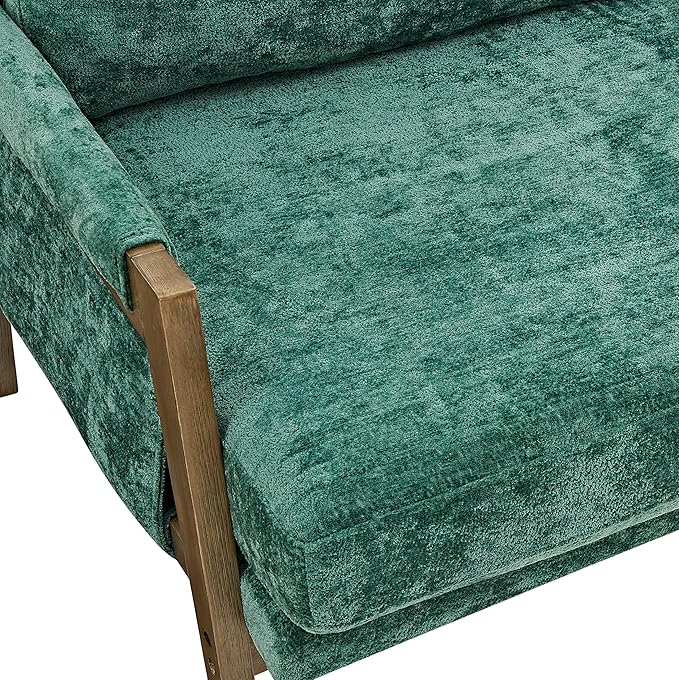 Roundhill Furniture Kelly Mid-Century Modern Accent Armchair Green