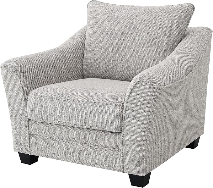Coaster Home Furnishings - Tomkins - Wood - Upholstered Accent Chair with Sloped Arms Reversible Back Cushion and Block Legs - Living Room - Light Grey - 509673