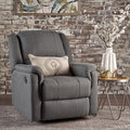 Christopher Knight Home GDFStudio Jemma Tufted Fabric Swivel Gliding Recliner Chair (Charcoal)