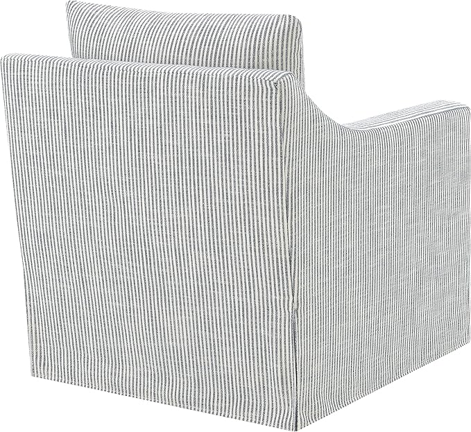 Coaster Home Furnishings - Winter - Wood - Upholstered Accent Chair with Sloped Arms Removable Seat Cushion and 360-Degree Swivel - Living Room - Grey - 904137