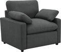 Coaster Home Furnishings - Collins - Wood and Metal - Upholstered Power Recliner Chair with Pocket Coil Seating Modular Design and Reversible Cushions - Living Room - Dark Grey - 609533P