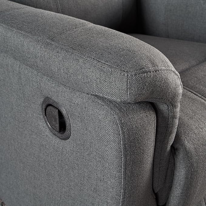 Christopher Knight Home GDFStudio Jemma Tufted Fabric Swivel Gliding Recliner Chair (Charcoal)