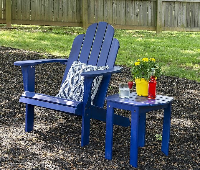 Linon Jayde Blue Adirondack Outdoor Accent Table