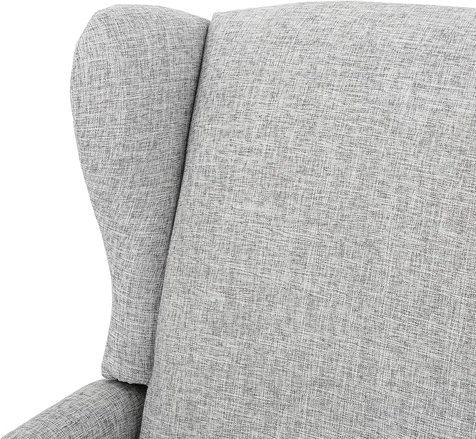 Christopher Knight Home Ellyn Fabric Recliner (Set of 2) Light Gray Tweed Dark Brown