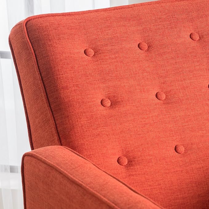 Christopher Knight Home GDFStudio Christopher Knight Home Mervynn Mid-Century Modern Fabric Recliners 2-Pcs Set Orange