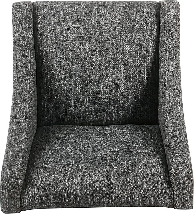 Homepop Home Decor | Upholstered Classic Swoop Arm Accent Chair | Accent Chairs for Living Room &amp Bedroom | Decorative Home Furniture Slate Grey