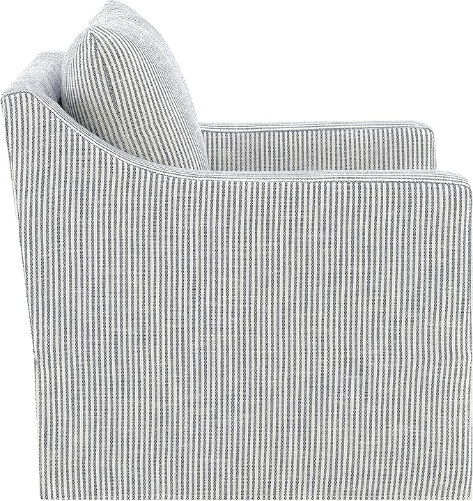 Coaster Home Furnishings - Winter - Wood - Upholstered Accent Chair with Sloped Arms Removable Seat Cushion and 360-Degree Swivel - Living Room - Grey - 904137
