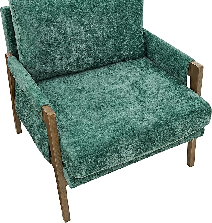 Roundhill Furniture Kelly Mid-Century Modern Accent Armchair Green