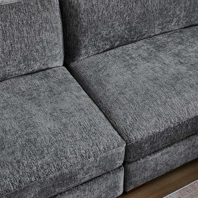VANOMi 37.4 Upholstered Square Module for Modular Sectional Sofa (Gray Corner Module)