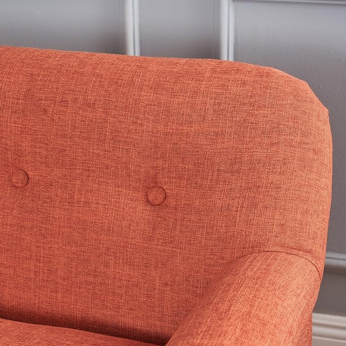 Christopher Knight Home Mariah Mid-Century Modern Loveseat Muted Orange
