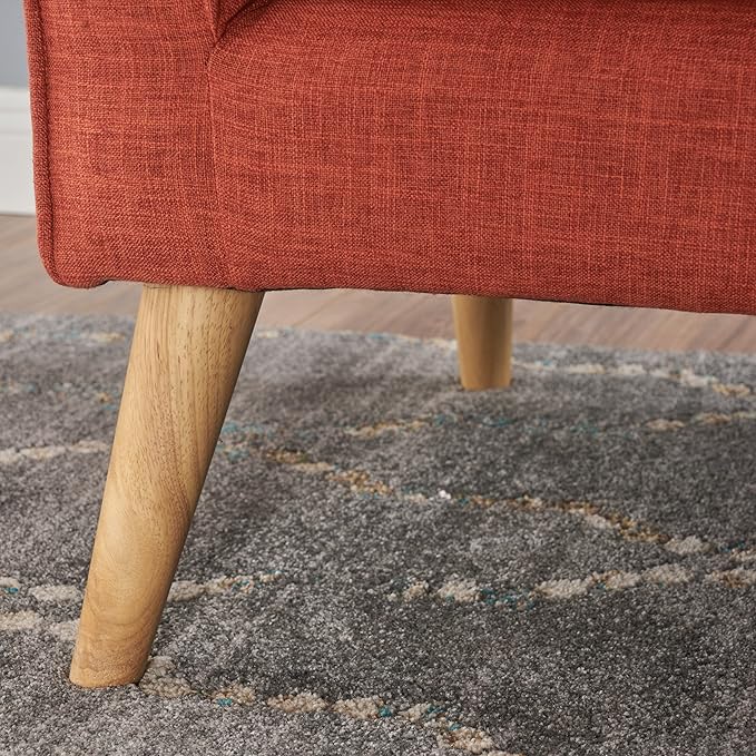 Christopher Knight Home Mariah Mid-Century Modern Loveseat Muted Orange