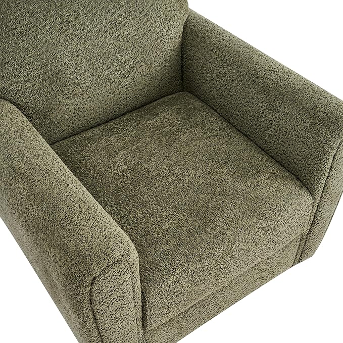 Modern Accent Chair with Sleek Lines Plush Cushioned Seat Stylish Upholstery Sturdy Wood Frame Cozy Reading Armchair for Living Room Bedroom Entryway Comfortable Lounge Chair Olive Green