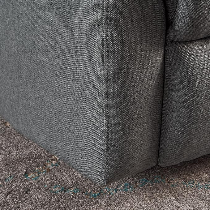 Christopher Knight Home GDFStudio Jemma Tufted Fabric Swivel Gliding Recliner Chair (Charcoal)