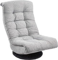 Amazon Basics Swivel Foam Lounge Chair with Headrest Floor-Compatible Adjustable Gaming 26.3D x 23.5W x 13.7H in Grey