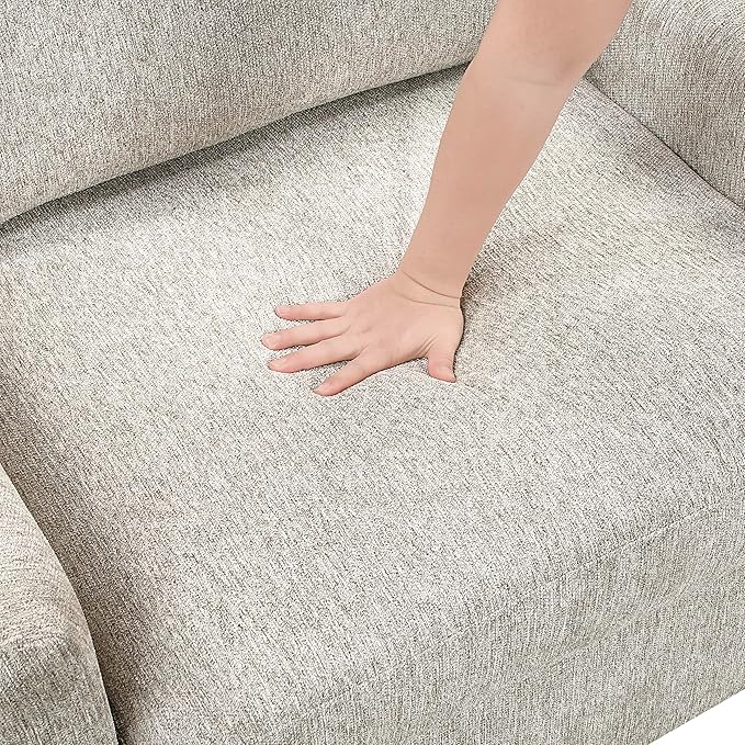 Lexicon Modular Sectional Sofa Module for Sectional Couch Armless Convertible 2 Seater with Pull-Out Bed Adjustable Backrests Removable Back Cushion Cover 2 Pillows Microfiber Sand