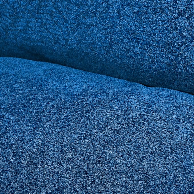 3-in-1 Convertible Sleeper Chair Velvet Pullout Chair with Cup Holders Recliner Sofa Bed with 3 Adjustable Angles Convertible Lazy Sofa Bed for Small Spaces Home Office Blue
