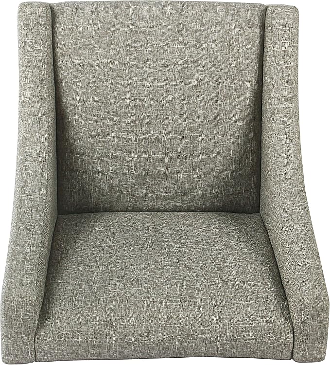 Homepop Home Decor | Upholstered Classic Swoop Arm Accent Chair | Accent Chairs for Living Room &amp Bedroom | Decorative Home Furniture Sterling Grey