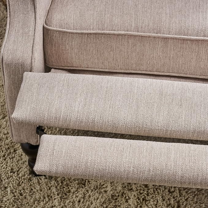 Christopher Knight Home Salome Push Back Recliner Beige Dark Brown