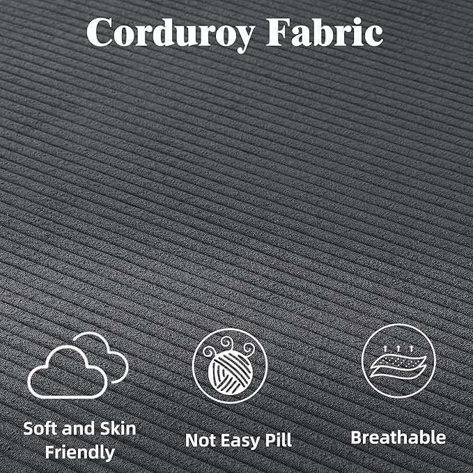 Modular Loveseat L Shaped SofaBoneless Cloud Couch with Ottoman (Deep Gray) | Freely Combination No Assemble Required Modular Design Breathable Fabric Convertible to Bed Futon Bed