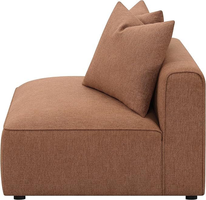 Coaster Home Furnishings - Jennifer - Upholstered Armless Chair with Foam Cushion and Attached Seat Cushion - Living Room - Terracotta - 551591