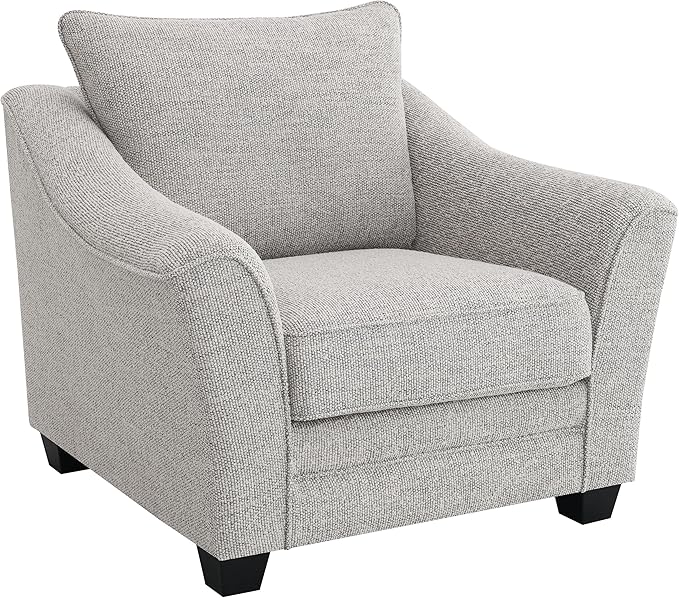Coaster Home Furnishings - Tomkins - Wood - Upholstered Accent Chair with Sloped Arms Reversible Back Cushion and Block Legs - Living Room - Light Grey - 509673