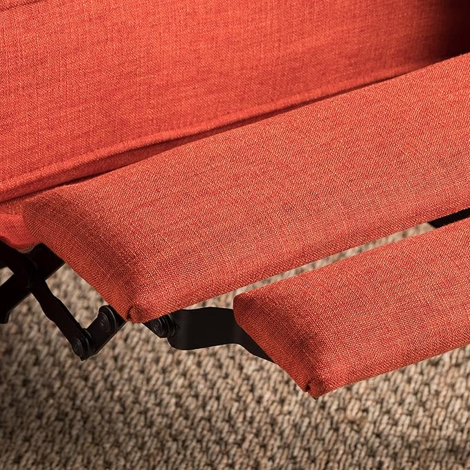 Christopher Knight Home GDFStudio Christopher Knight Home Mervynn Mid-Century Modern Fabric Recliners 2-Pcs Set Orange