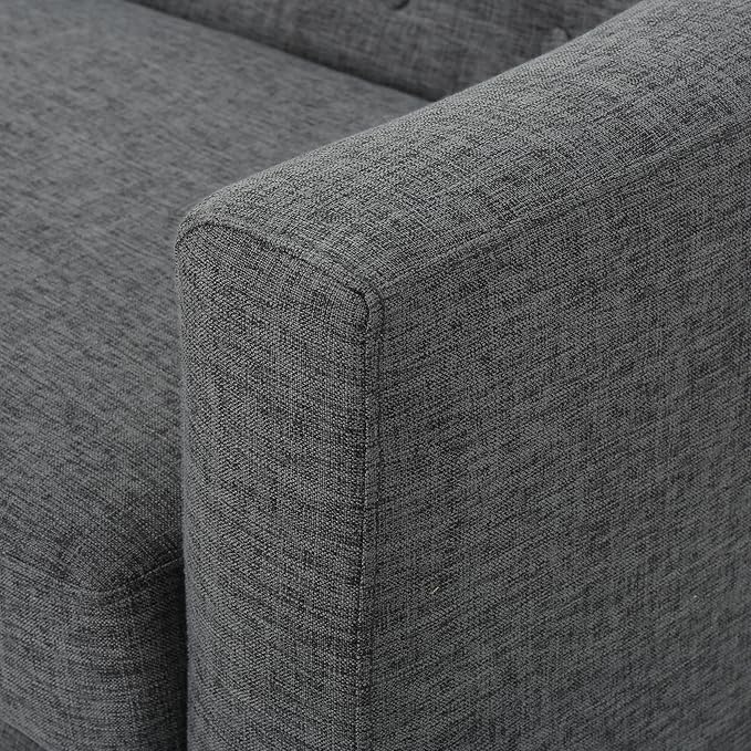 Christopher Knight Home Bridie Mid-Century Modern Loveseat Grey Fabric