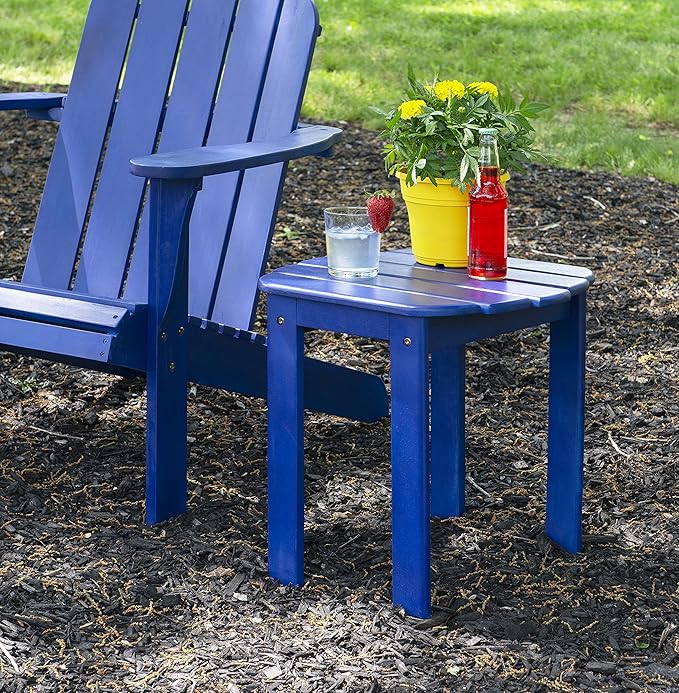 Linon Jayde Blue Adirondack Outdoor Accent Table
