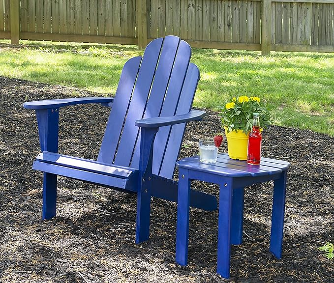 Linon Jayde Blue Adirondack Outdoor Accent Table