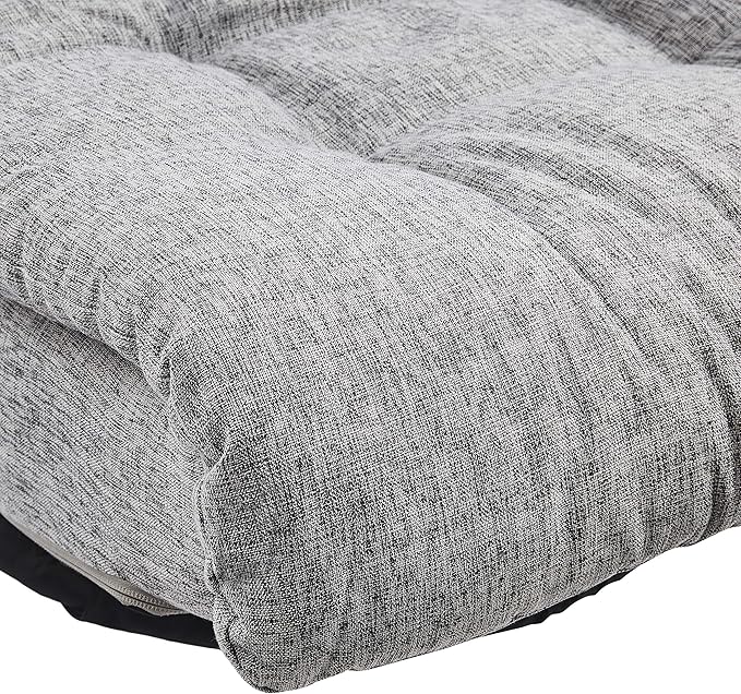 Amazon Basics Swivel Foam Lounge Chair with Headrest Floor-Compatible Adjustable Gaming 26.3D x 23.5W x 13.7H in Grey
