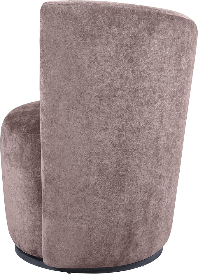 Coaster Home Furnishings - Nueva - Wood - Upholstered Swivel Accent Chair with Curved Backrest Cushioned Seat and Contemporary Style - Living Room - Blush - 907528