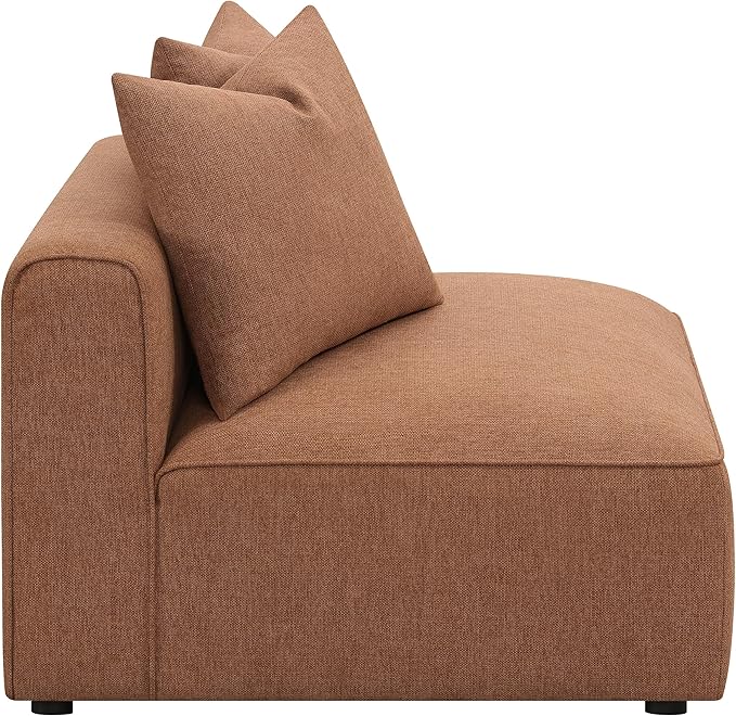 Coaster Home Furnishings - Jennifer - Upholstered Armless Chair with Foam Cushion and Attached Seat Cushion - Living Room - Terracotta - 551591