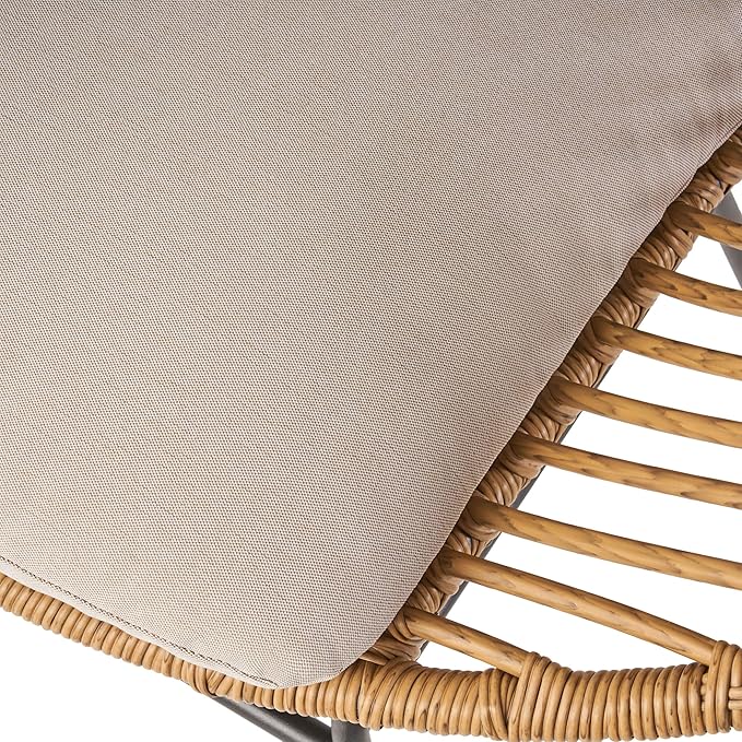 Christopher Knight Home Aleah Indoor Woven Faux Rattan Chairs with Cushions (Set of 2) Light Brown and Beige Finish