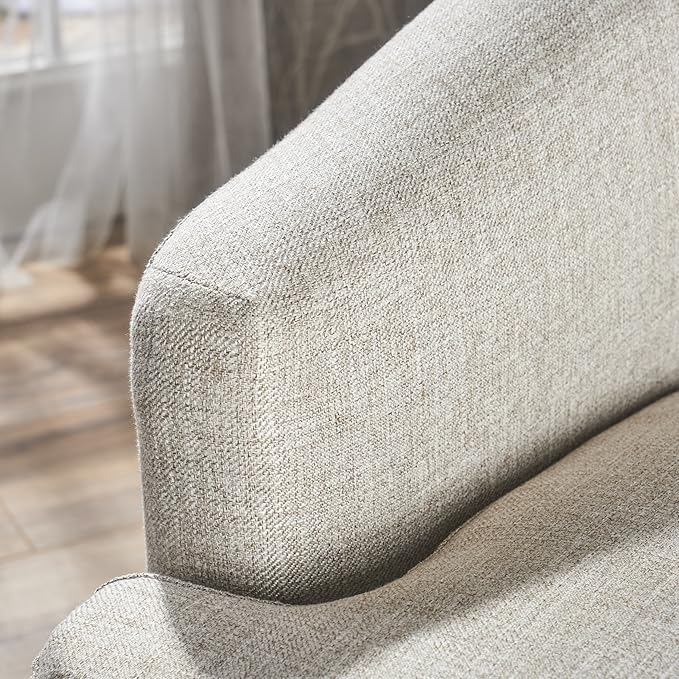 Christopher Knight Home Sheena Mid-Century Modern Fabric Loveseat Beige / Natural