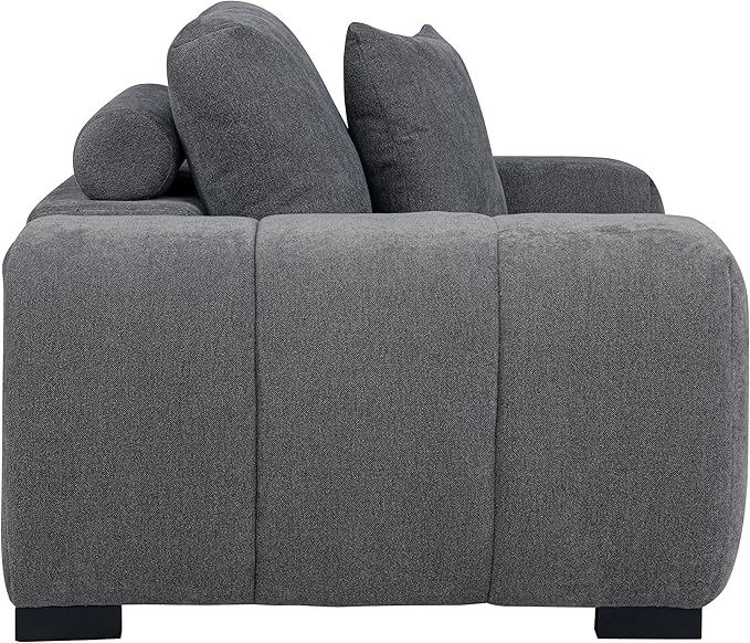 Coaster Home Furnishings - Octavia - Wood - Upholstered Accent Chair with Track Arms Reversible Back Cushion and Waterfall Seat - Living Room - Charcoal Grey - 509967