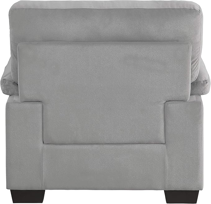 Lexicon Single Sofa Chair for Living Room Accent Chair Upholstered Armchair Comfy Chair for Bedroom/Office/Waiting Room Gray