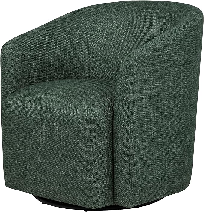 Coaster Home Furnishings - Mossbrook - Wood - Swivel Accent Chair with Barrel Back Foam Cushioning and 360-Degree Rotating Base - Living Room - Green - 903222