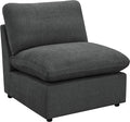 Coaster Home Furnishings - Collins - Modular Armless Chair with Cushion Back Foam Padding and Reversible Cushions - Living Room - Dark Grey - 609530AC
