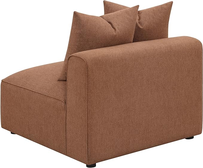 Coaster Home Furnishings - Jennifer - Upholstered Armless Chair with Foam Cushion and Attached Seat Cushion - Living Room - Terracotta - 551591