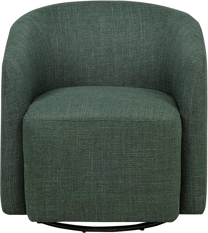 Coaster Home Furnishings - Mossbrook - Wood - Swivel Accent Chair with Barrel Back Foam Cushioning and 360-Degree Rotating Base - Living Room - Green - 903222