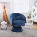 Swivel Accent Chair Armchair Round Barrel Chair in Fabric for Living Room Bedroom(Teal)