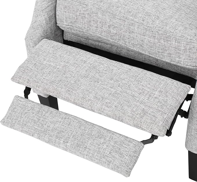 Christopher Knight Home Ellyn Fabric Recliner (Set of 2) Light Gray Tweed Dark Brown