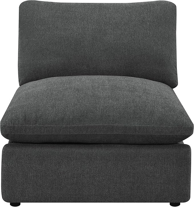 Coaster Home Furnishings - Collins - Modular Armless Chair with Cushion Back Foam Padding and Reversible Cushions - Living Room - Dark Grey - 609530AC
