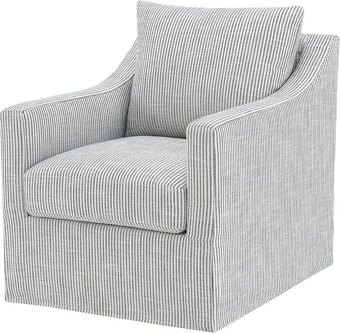 Coaster Home Furnishings - Winter - Wood - Upholstered Accent Chair with Sloped Arms Removable Seat Cushion and 360-Degree Swivel - Living Room - Grey - 904137