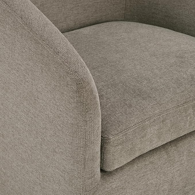 OSP Home Furnishings Parker Upholstered Swivel Tub Accent Chair Taupe Fabric