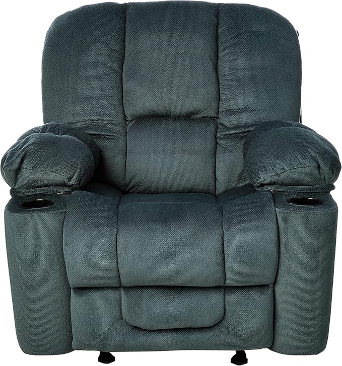 Christopher Knight Home Gannon Fabric Gliding Recliner Steel 38.5D x 42.5W x 41H in