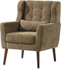 Modern Accent Chair Upholstered Foam Filled Living Room Chairs Comfy Reading Chair Mid Century Modern Chair with Chenille Fabric Lounge Arm Chairs Armchair for Living Room Bedroom