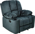 Christopher Knight Home Gannon Fabric Gliding Recliner Steel 38.5D x 42.5W x 41H in