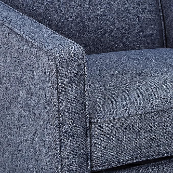 Christopher Knight Home Mervynn Mid-Century Modern Fabric Recliner Dark Blue