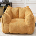 BROVAVE 47 Upholstered Lounge ChairChenille Single Sofa ChairBean Bag Chair for Living RoomYellow